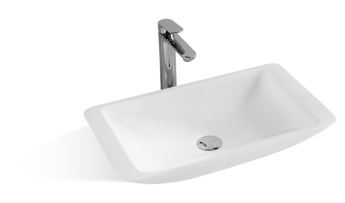 Details About 23 Inch Stone Resin Solid Surface Rectangular Shape Bathroom Vanity Vessel Sink