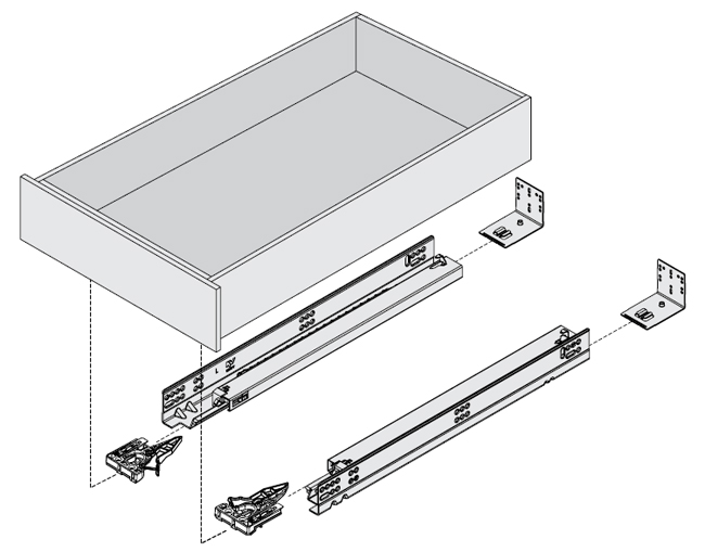 15 Full Extend Soft Close Drawer Slide F Frame Cabinet Ebay